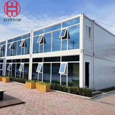 China Two Storey Flat Pack Build 40ft Container House Prefabricated for sale