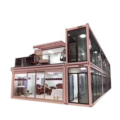 China Zontop Modern Cheap  Light Steel Expandable Assemble Concrete Glass Home Prefab Container Modular House for sale