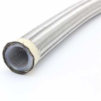 China PTFE Flexible Hose Stainless Steel Wire Braided Corrugated PTFE Hose for sale