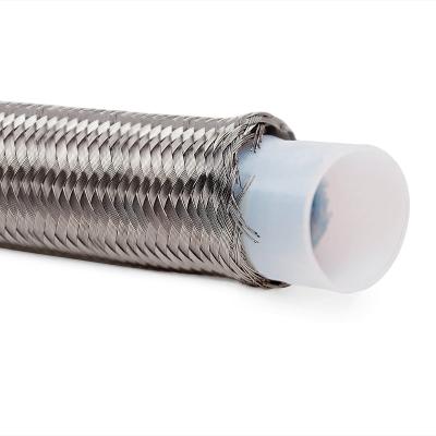 China Industrial Stainless Steel Wire Braided Smooth PTFE Lined Flexible Hose for sale