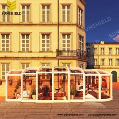 China Retractable Insulated Commercial Restaurant & Cafe Enclosures/Retractable Sun Room/Swimming Pool Enclosures for sale