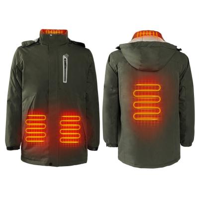 China A bateria de USB aqueceu Ski Jacket Electric Heated Clothes impermeável com capa à venda