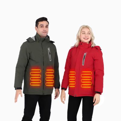 中国 上昇の衣服はジャケットの赤い7.4V電池式の熱ジャケットを熱した 販売のため