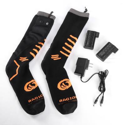 China Oplaadbare elektrische sokken met batterij Verwarmde sokken M L XL Grootte voor jacht Winter skiën buiten Te koop