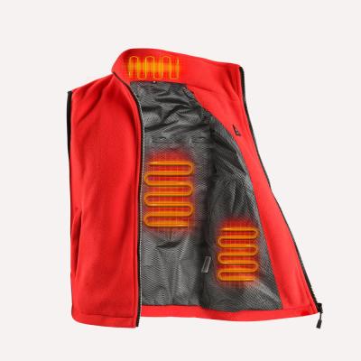 China 55C 5V Smart Rechargeable Heated Gilet Mens Heated Body Warmer for sale