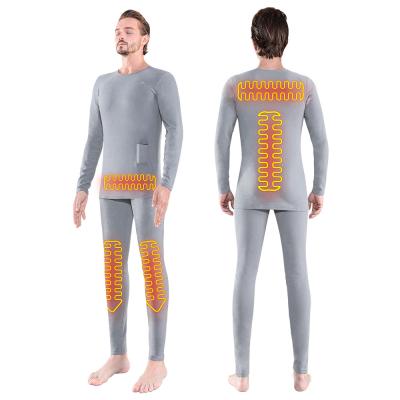 China Wireless Remote Control Lightweight Keep Warm Battery Powered Thermal Underwear Heated Clothes for sale