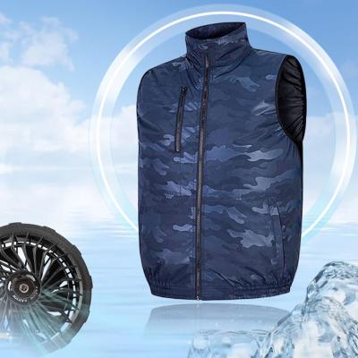 China 5 Volt XL Cool Summer Vests Army Blue Ice Vest For Hot Weather for sale