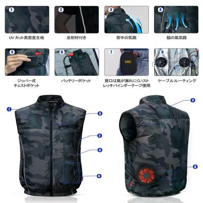 China Sun Protection Air Conditioned Vest Unisex Cool Summer Vests 2 Fans for sale