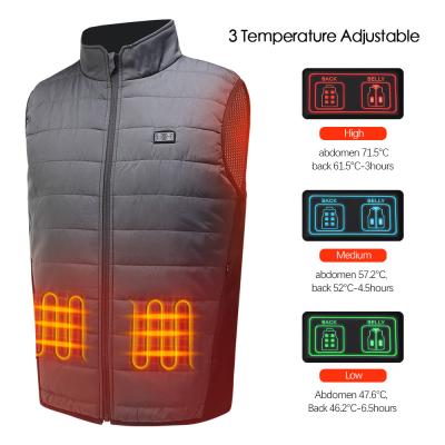 China USB 5V Battery Powered Vest Polyester Sleeveless Electric Heated Waistcoat for sale