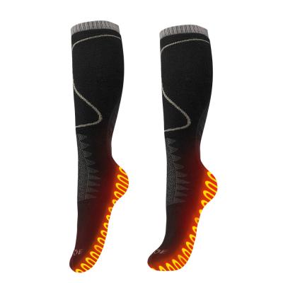 China Washable Battery Powered Cold Weather Heated Socks For Winter Hunting Electric Ski Socks for sale
