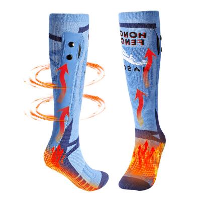 China Large Capacity Battery Electric Heated Socks 22 Hours Heating Time Hiking Warm Socks for sale