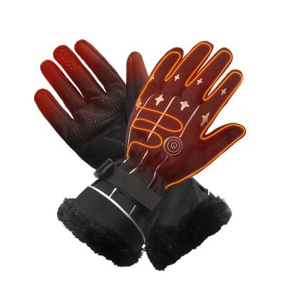China Rechargeable Lithium Heated Winter Gloves 4000mAh Electric Mittens for Winter Outdoor Hiking for sale
