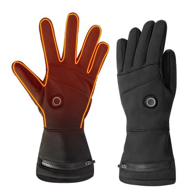 China Las mujeres de los hombres calentaron las manoplas calentadas recargables de los guantes 7.4V del invierno en venta