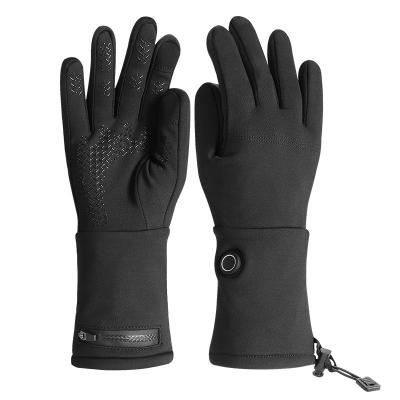 China Thin Style Electric Thermal Heated Winter Gloves Outdoor Climbing Battery Operated Mittens with Three Heat Settings for sale
