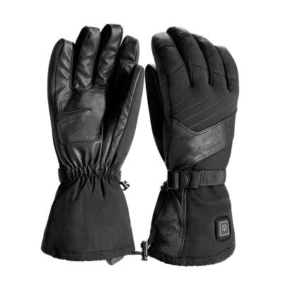 China Wholesale Polyester Electric Heated Mountain Bike Gloves 2600mAh Battery Operated Ski Mittens for sale