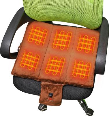 China USB Heated Stadium Seat Cushion 5V 2A Seat Heating Pad Memory Foam Portabe for Camping for sale