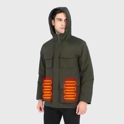 Китай Мужские нагретые куртки шерсть с аккумуляторным аккумулятором заряжаемая электрическая одежда для походов продается