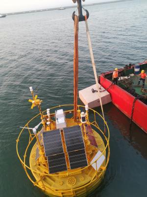 China Rider Wave Power Buoy Measure Yellow Chain Through Buoys for sale