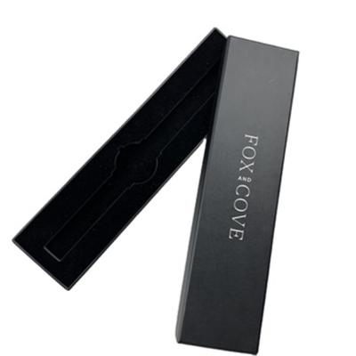 China Caixa de papel do chapéu do relógio preto com caixa de EVA Velvet Insert Paper Gift à venda