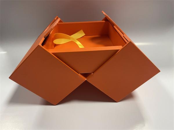 Quality Orange Packaging Paper Gift Box FSC Rectangular Cardboard Box for sale