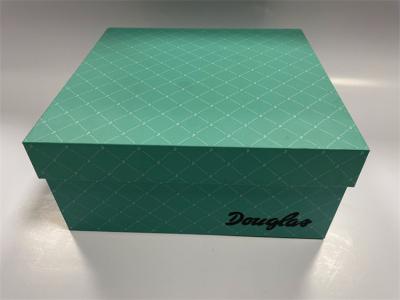 China Customized Logo Rigid Gift Box Green Cardboard Gift Boxes With Lids for sale