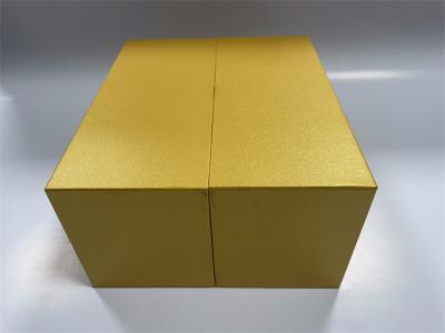 중국 CMYK / 판톤 인쇄 접기용 종이 상자 노란색 직사각형 카드 상자 판매용