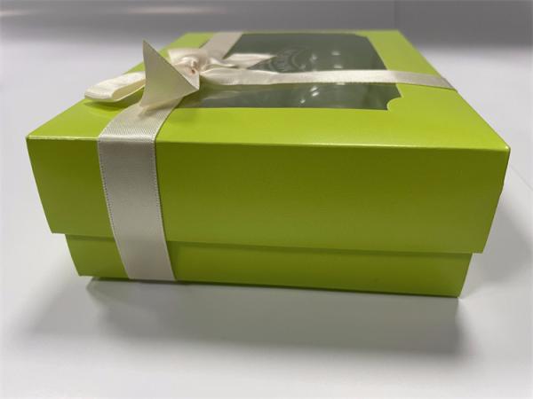 Quality Green Macaron Box With Clear Lid Customized Biodegradable Macaron Packaging for sale