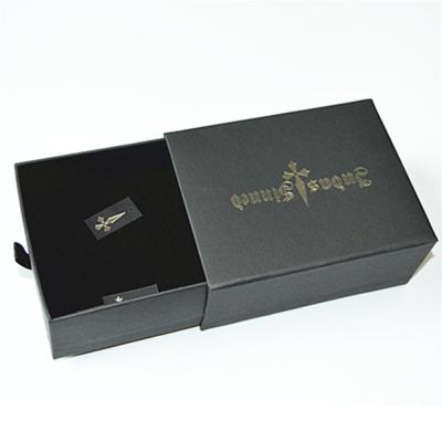 China Foil Stamping Custom Paper Drawer Gift Box Packaging Foam Velvet Insert for sale