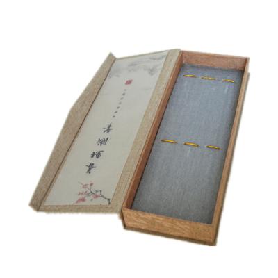 China Matte Beige Decorative Magnetic Closure Gift Box Packaging Recycled Velvet Lining for sale