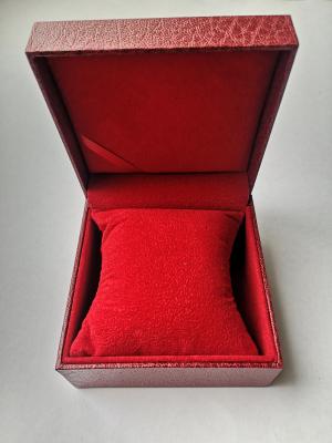 China OEM Personalised Watch Boxes Red Leatherette Plastic Luxury Watch Display Case for sale
