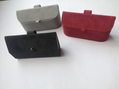 China High-End Custom Microfiber Leather Sunglasses Box With Magnetic Closure Lid Can Be Hanged In The Car Easily To Get for sale