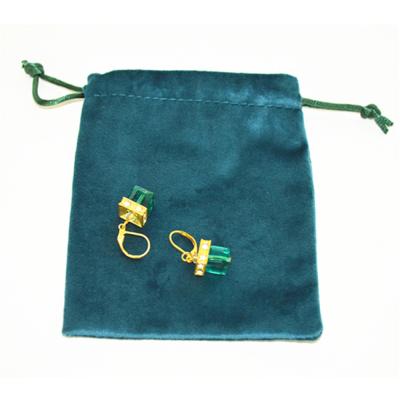 China Decorative Soft Travel Velvet Drawstring Jewelry Pouch Packaging Embossed Logo for sale