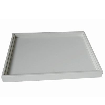 China White Jewelry Display Tray PU Leather MDF Wood Customized Pendant Display Tray for sale