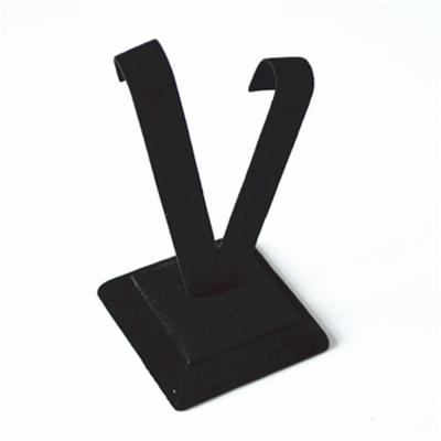 China MDF Black Velvet Necklace Jewelry Display Stand 70*70mm Handmade Printed for sale
