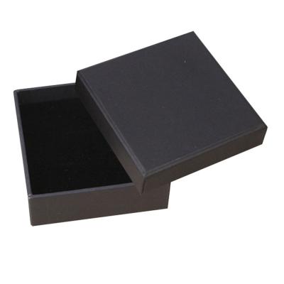 China Small Paper Gift Packaging Box 5*5*4cm Pantone Printing Black Cardboard Gift Box for sale