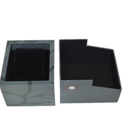China MDF Coated Personalized Watch Display Case Handmade Box With Velvet Pillow for sale