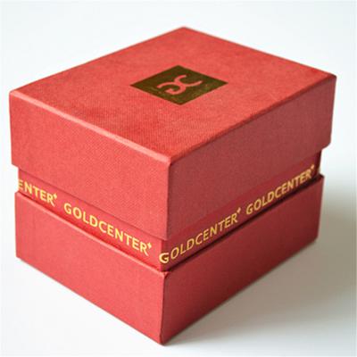 China Wedding Cardboard Red Watch Box Gift Packaging Elegant Border Design for sale