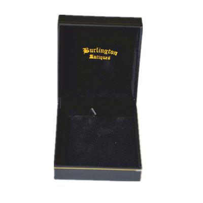 China Velvet Insert Personalised Necklace Gift Box Leatherette Black Jewellery Box Packaging for sale