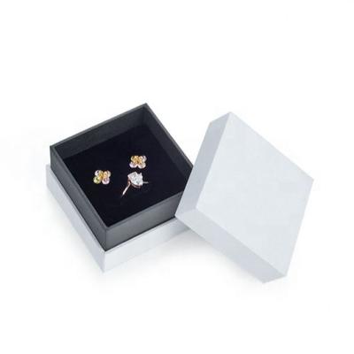 China Square Lid And Base Cardboard Gift Box Ring Necklace Bracelet Paper Jewelry Packaging Box for sale