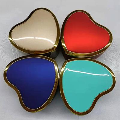 China Heart Flower Shape Velvet Lining LED Jewelry Box Blue Green Gold Red for sale