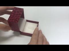 Jewelry Gift Box Crocodile Texture Paper PU Leather Lip Wrist Box Jewelry Packaging