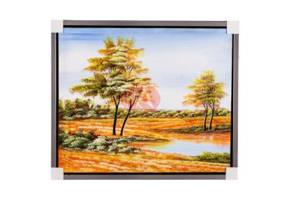 China Home Decor Wall Art Pictures Autumn Landscape Oil Painting Village Scenery Hand Painted for sale