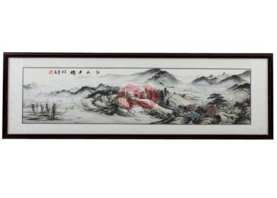 Chine Peinture chinoise d'encre de calligraphie antique traditionnelle avec la vue en bois à vendre