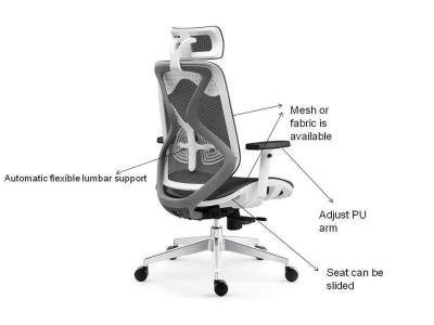 China ODM Lumbar Support Mesh Seat Office Chair For Director Manager Leatherette Back for sale