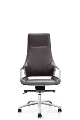 China Armless Swivel Executive Leather Office Chair On Wheels for sale