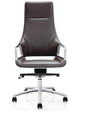 Китай Исполнительный вращающийся стул с наклоном колена кожевенный офисный ручной стул офисный продается