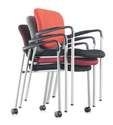 China Cadeiras para reuniões em malha e empilháveis para sala de conferências azul à venda