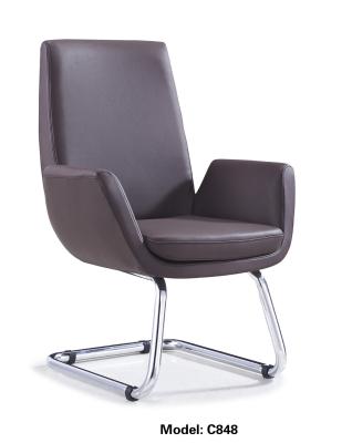 China Tan Leather Executive Visitors Chair For Office Oem for sale