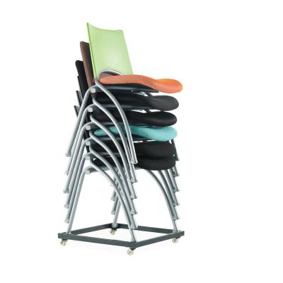 China Fabric Padded Stackable Meeting Chairs Foldable Ergonomic Chair for sale