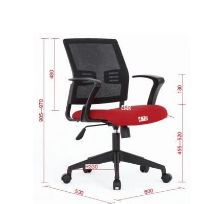 China Breathable Aluminium Mesh Seat Office Chair Lumbar Support 22Inch for sale
